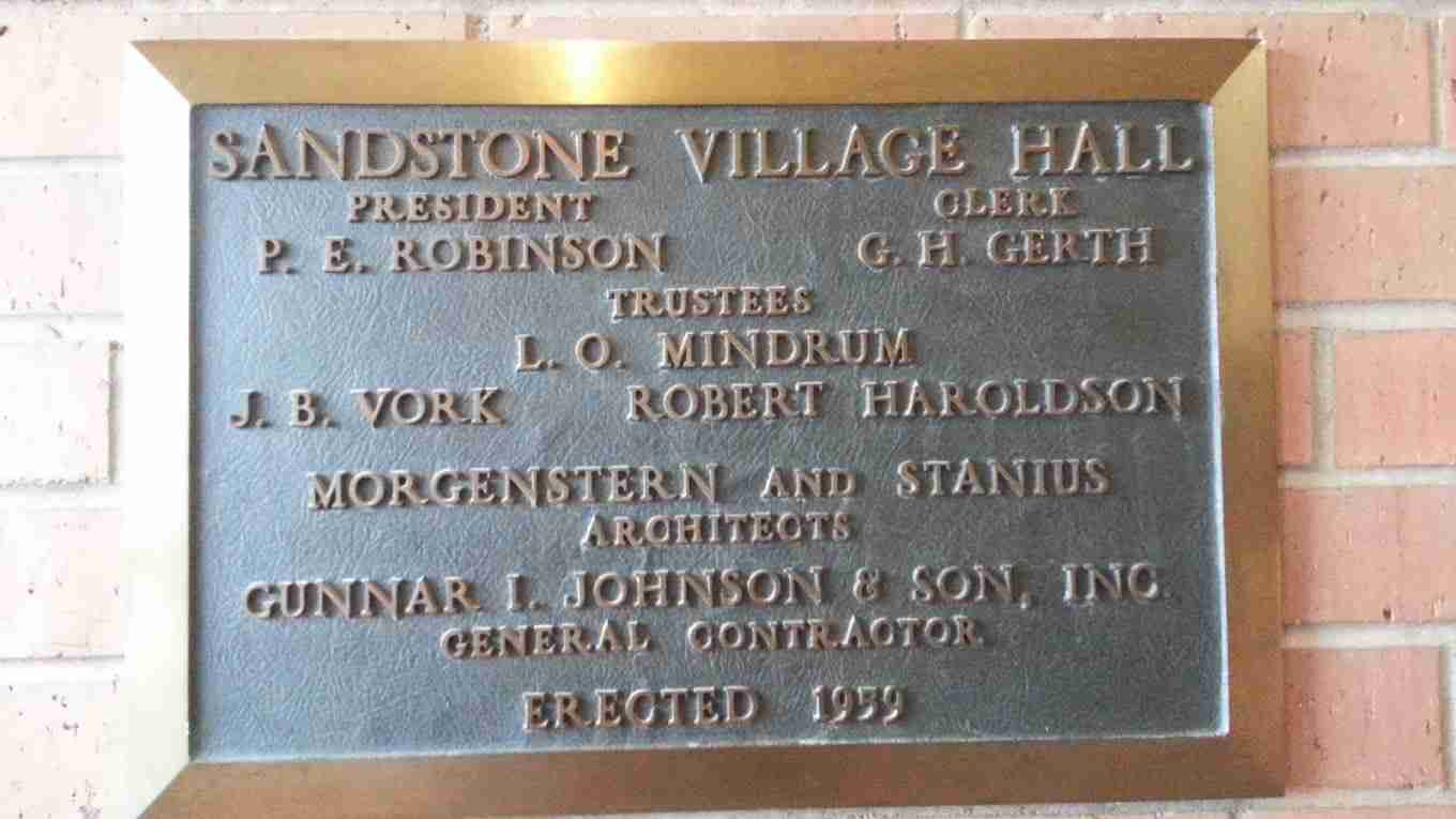 Sandstone Village Hall building in Sandstone, MN