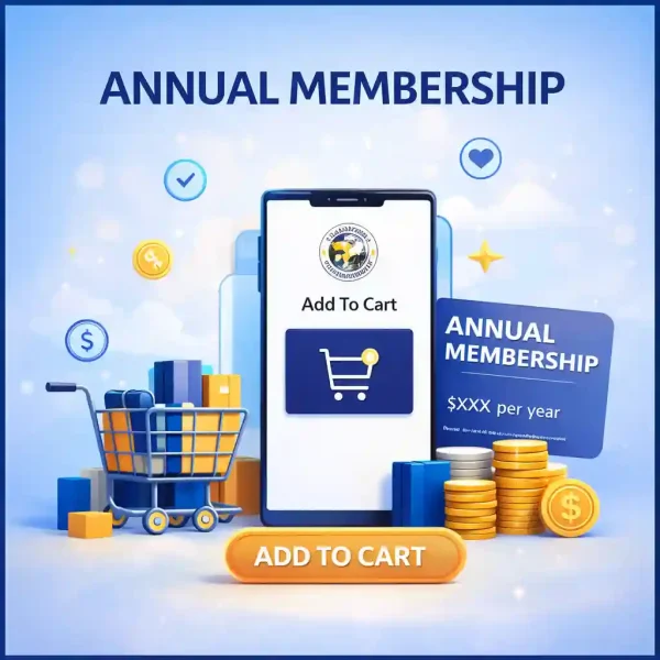 Sandstone Area Chamber of Commerce annual membership purchase interface with shopping cart and pricing displayed
