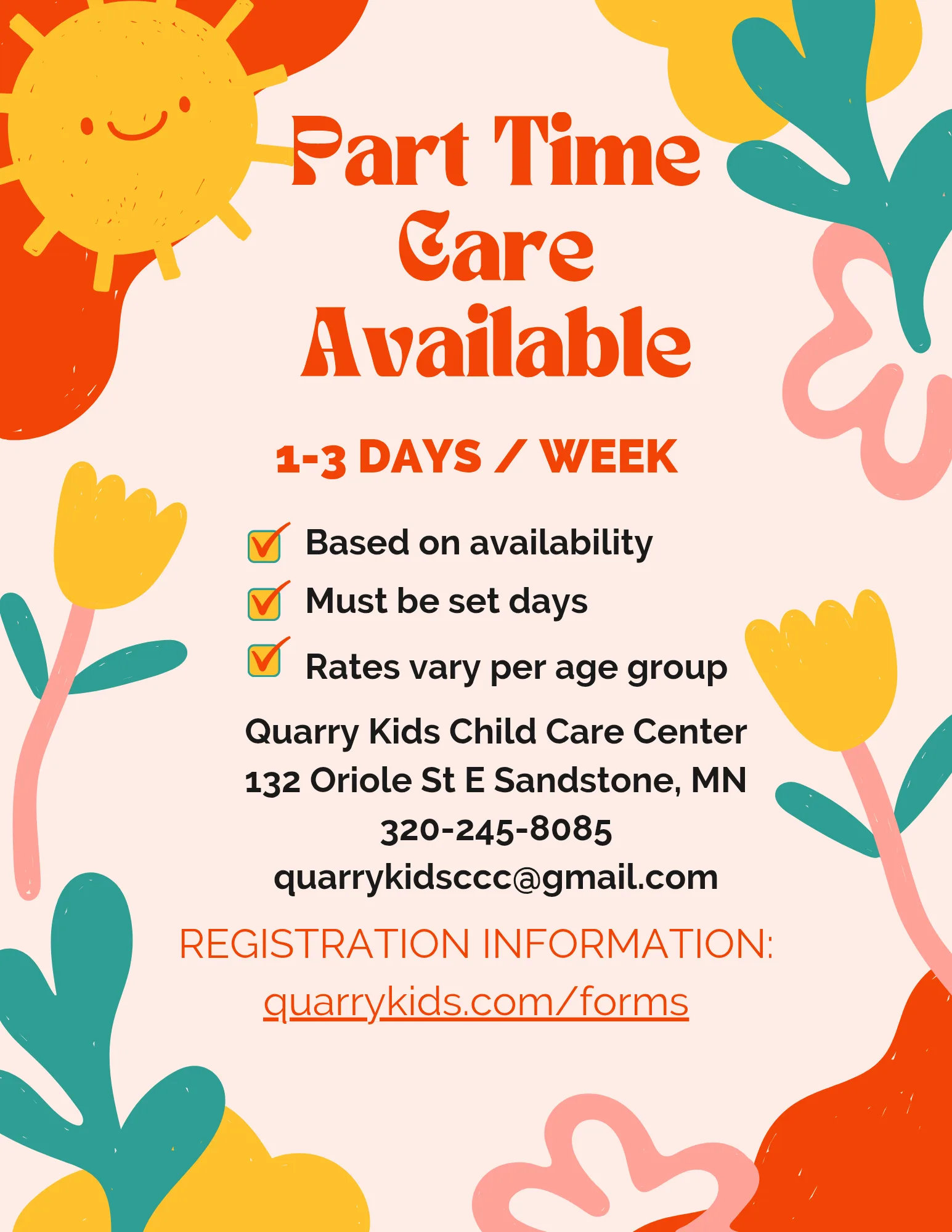 Quarry Kids Part Time Care Quarry Kids Hiring